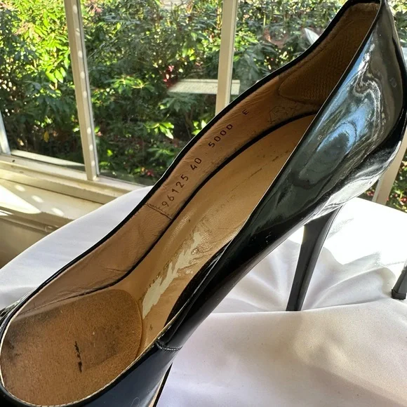 Giuseppe Zanotti black patent leather cork platform heels - Picture 3 of 8